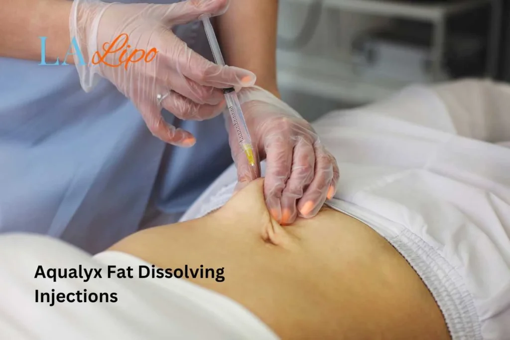 woman having fat dissolving injections Knightsbridge in the stomach