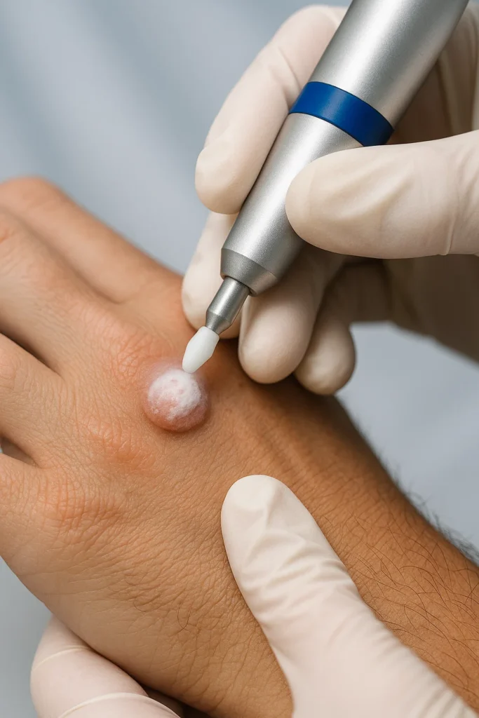 example of wart removal Knightsbridge using cryopen